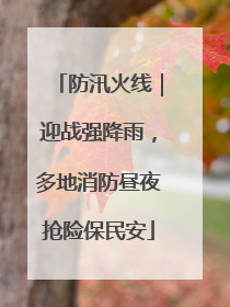防汛火线｜迎战强降雨，多地消防昼夜抢险保民安