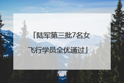 陆军第三批7名女飞行学员全优通过