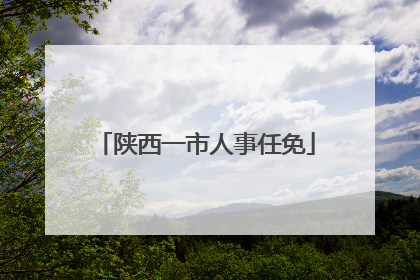 陕西一市人事任免