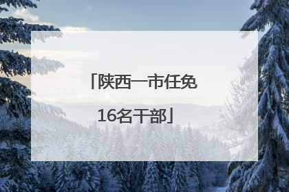 陕西一市任免16名干部