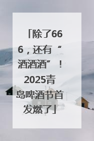 除了666，还有“酒酒酒”！2025青岛啤酒节首发燃了