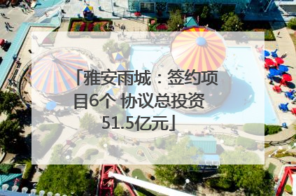 雅安雨城：签约项目6个 协议总投资51.5亿元