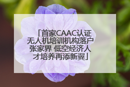 首家CAAC认证无人机培训机构落户张家界 低空经济人才培养再添新翼