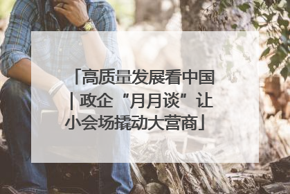 高质量发展看中国｜政企“月月谈”让小会场撬动大营商