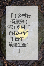 （乡村行·看振兴）浙江乡村“自我重塑” 引青年“筑巢生金”