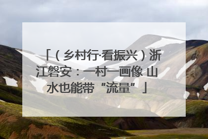 （乡村行·看振兴）浙江磐安：一村一画像 山水也能带“流量”