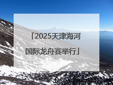 2025天津海河国际龙舟赛举行