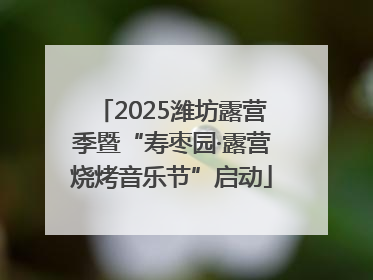 2025潍坊露营季暨“寿枣园·露营烧烤音乐节”启动