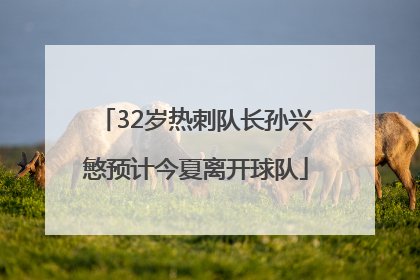 32岁热刺队长孙兴慜预计今夏离开球队